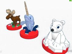 Canadian Animals Set For Children #Chess 3D Printer Model