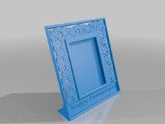 3D PRINTED PICTURE FRAME:ANNIVERSARY ELEGANCE:SINGLE FILE 5 X 7 INCH 3D Printer Model