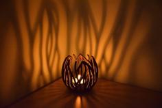 Twinkling Bloom (Tealight Holder – Procedural Growth) 3D Printer Model