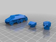 Austrian Steyr Armoured Car Used By Germany Early War 3D Printer Model