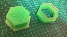 Hexagonal Bee Cookie Maker 3D Printer Model