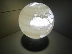 Earth Globe Lamp 3D Printer Model