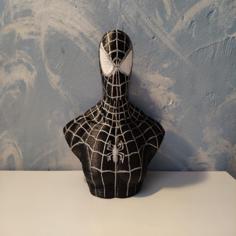 Black Suit Spider-Man Bust 3D Printer Model