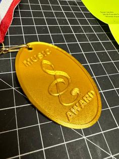 Music Award Medal 3D Printer Model