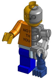 Half Lego Man 3D Printer Model