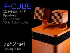 P-CUBE Hi-fi Speakers With Voxel Subwoofer 3D Printer Model