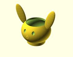 Bunny Head Planter 3D Printer Model