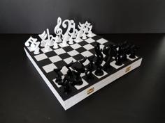 Music Notes Chess 3D Printer Model