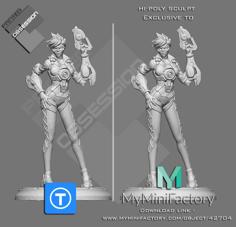 Overwatch – Tracer – Full Character – Low Poly. Hi-poly Version In Description. 3D Printer Model