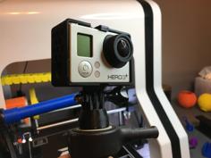 GoPro Tripod Mount 1/4″-20 Threaded At Bottom 3D Printer Model