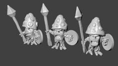 Cursed Mushroom Warrior Miniatures 3D Printer Model