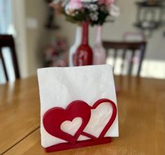 Valentine Heart Napkin Holder 3D Printer Model