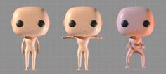 Blank Funko POP DIY – 3 Poses 3D Printer Model