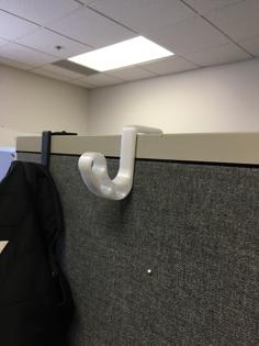 Hanging Helmet Hook For Cubicle 3D Printer Model