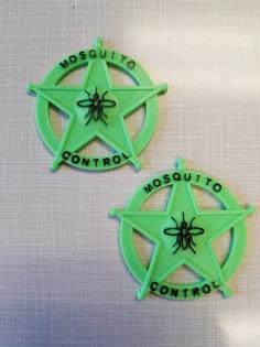 Mosquito Control Badge 3D Printer Model