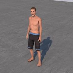 Man Standing In Shorts 3D Printer Model