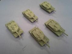 M1 Abrams With Snap In Turret – 1:200 Scale 3D Printer Model