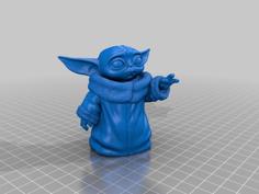 Baby Yoda Without Base 3D Printer Model