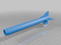 Super Lightweight AIM 120 AMRAAM 1:10 For Freewing JETs 3D Printer Model