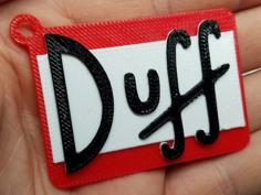 Duff Beer Keychain 3D Printer Model