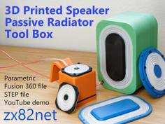 3D Printed Speaker Passive Radiator Tool Box 3D Printer Model