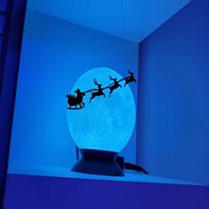 Simple Santa Claus Sleigh Silhouette 3D Printer Model