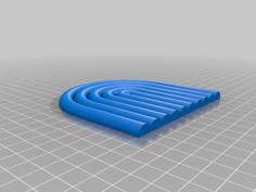 Coaster – Semicircle (minimalistic) 3D Printer Model