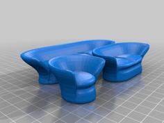 LOL Doll Couch Love-seat Chair 3D Printer Model