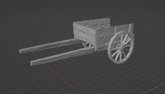 Medieval Cart / Wagon 28mm Miniature 3D Printer Model