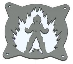 Vegeta Pc Fan Cover Plate 3D Printer Model