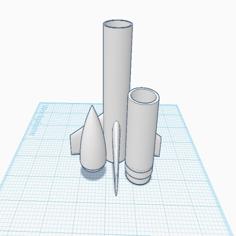 “Wavebreaker” Supersonic E-engine Rocket 3D Printer Model