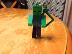 Minecraft Keychain Zombie Leg 3D Printer Model