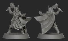 Thor God Barbarian Or Viking Miniature 3D Printer Model