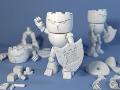 Castleman Warrior, A Mascot 3D Printer Model