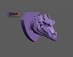 Dragon Head Wall Mount (Trophy) 3D Printer Model