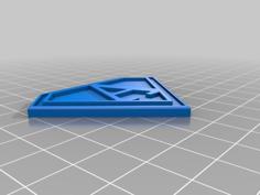 Super Man Name Badge 3D Printer Model