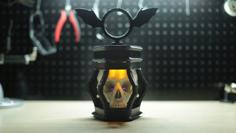 LED Skull Lantern 3D Printer Model