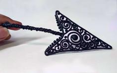 Filigree Arrow Brooch 3D Printer Model