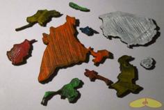 Asia Map Puzzle 3D Printer Model