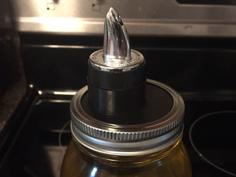 Mason Jar Pour Spout Adapter 3D Printer Model