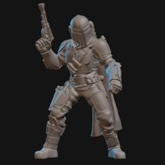 The Mandalorian (with Upgraded Beskar Armor) Miniature 3D Printer Model