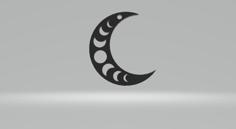 Crescent Moon Phases 3D Printer Model