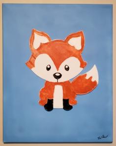 Fox 2D Layered Art 3D Printer Model