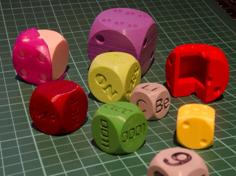 Customizable Dice 3D Printer Model