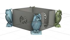 Owl Memo Box 3D Printer Model