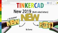 New 2019 (Both Sided Letters) 3D Printer Model