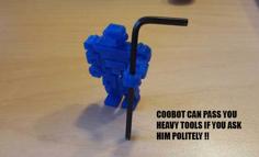 COOBOT – Fully Articulated One Piece Print Humanoid Microbot 3D Printer Model