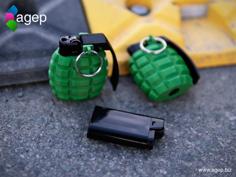 Lighter Case – Hand Grenade Shaped 3D Printer Model