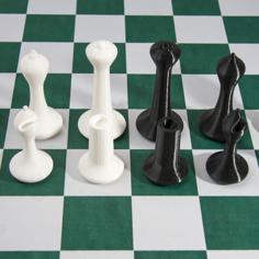 Chess Set Staunton Modern 1 3D Printer Model