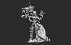 Female Decker With Drone From Shadowrun Rpg 3D Printer Model